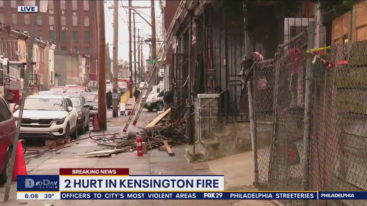 2 hurt in Kensington fire